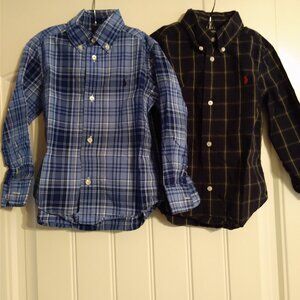 Polo Ralph Lauren Boys 3T Long Sleeve Casual Button Down (Bundle of 2)
